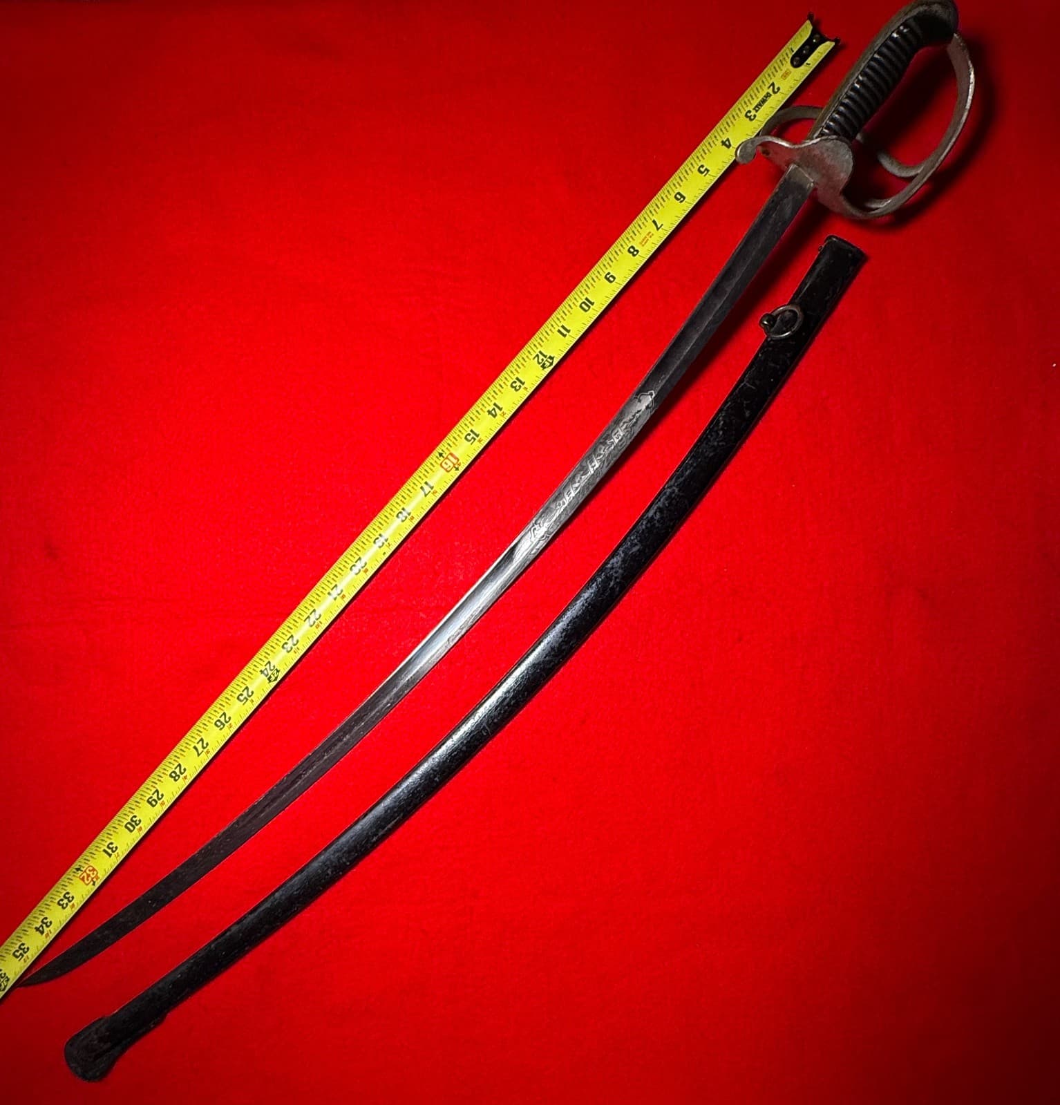 Antique Original WW1 German Bavarian Officer's Sword Engraved - 2