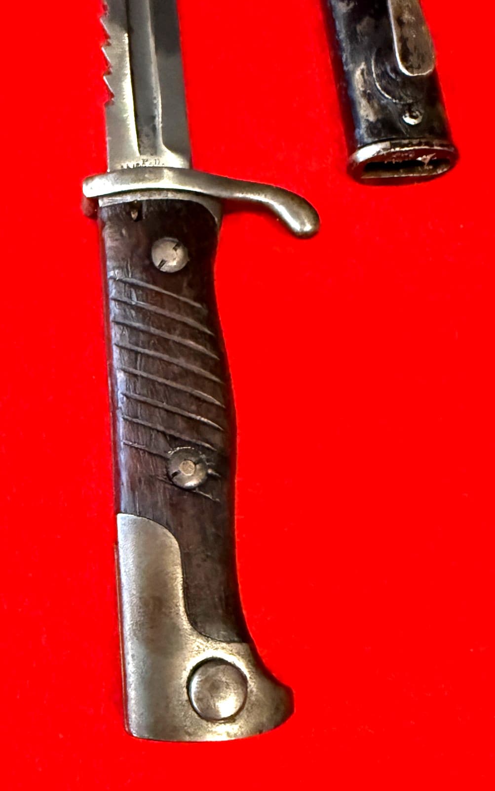 Antique Very Rare Original WWI German M1898 Sawback Bayonet - 12