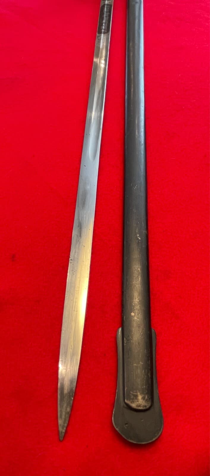 Antique German WW1 Regiment Engraved Cold Blue Blade Sword - 4