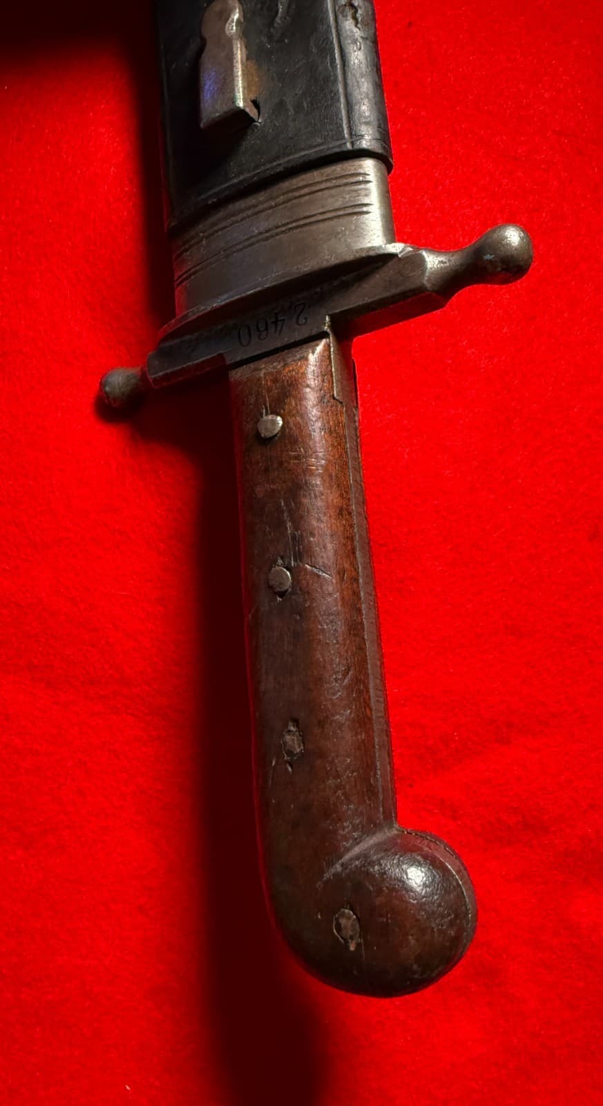 Original Antique Austrian WW1 Short Sword Large Knife with Scabbard - 8