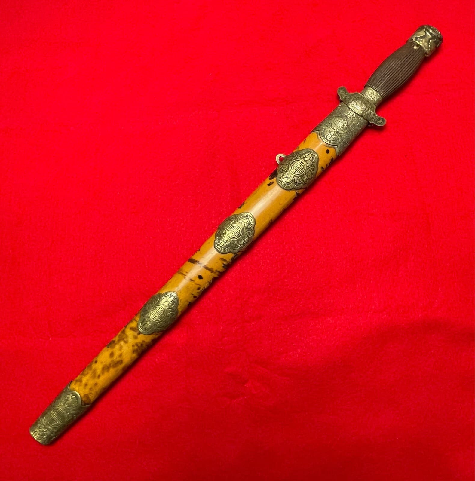 Antique Chinese China 19 Century Short Sword Large Knife - 1