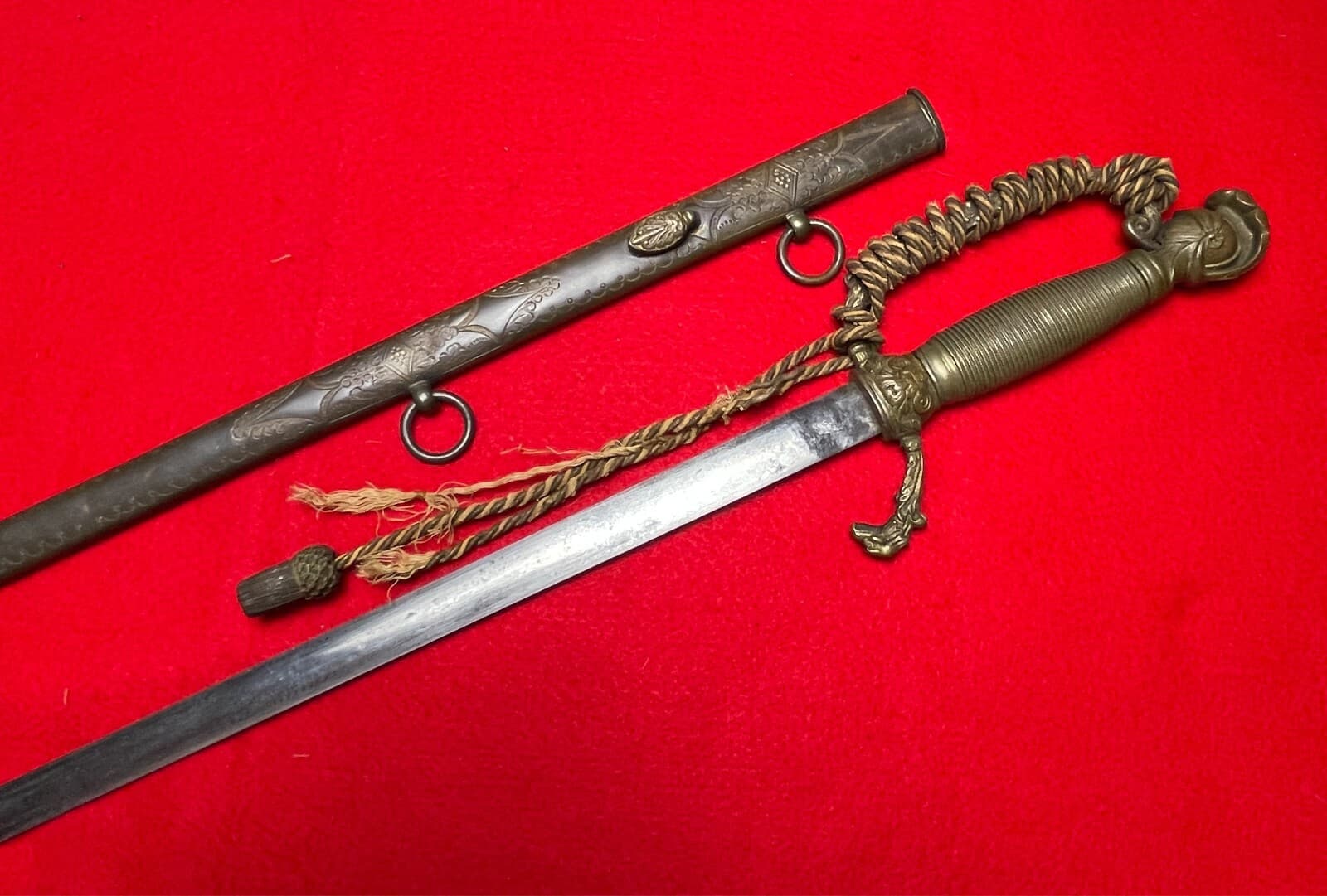 ORIGINAL CIVIL WAR ERA AMES KNIGHTS HEAD CEREMONIAL SWORD - 1