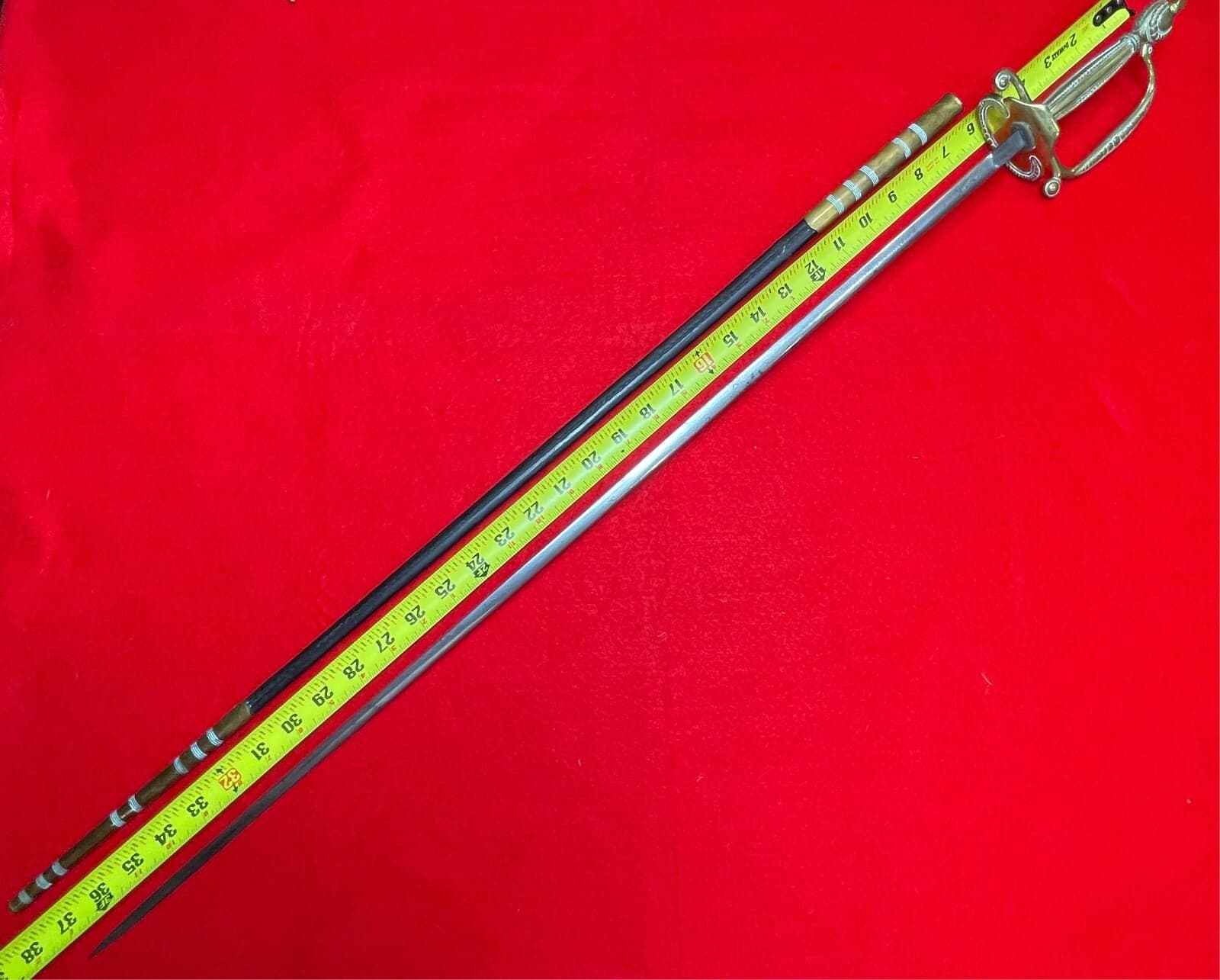 Original Antique British George 5th Officers Court Dress Sword - 3