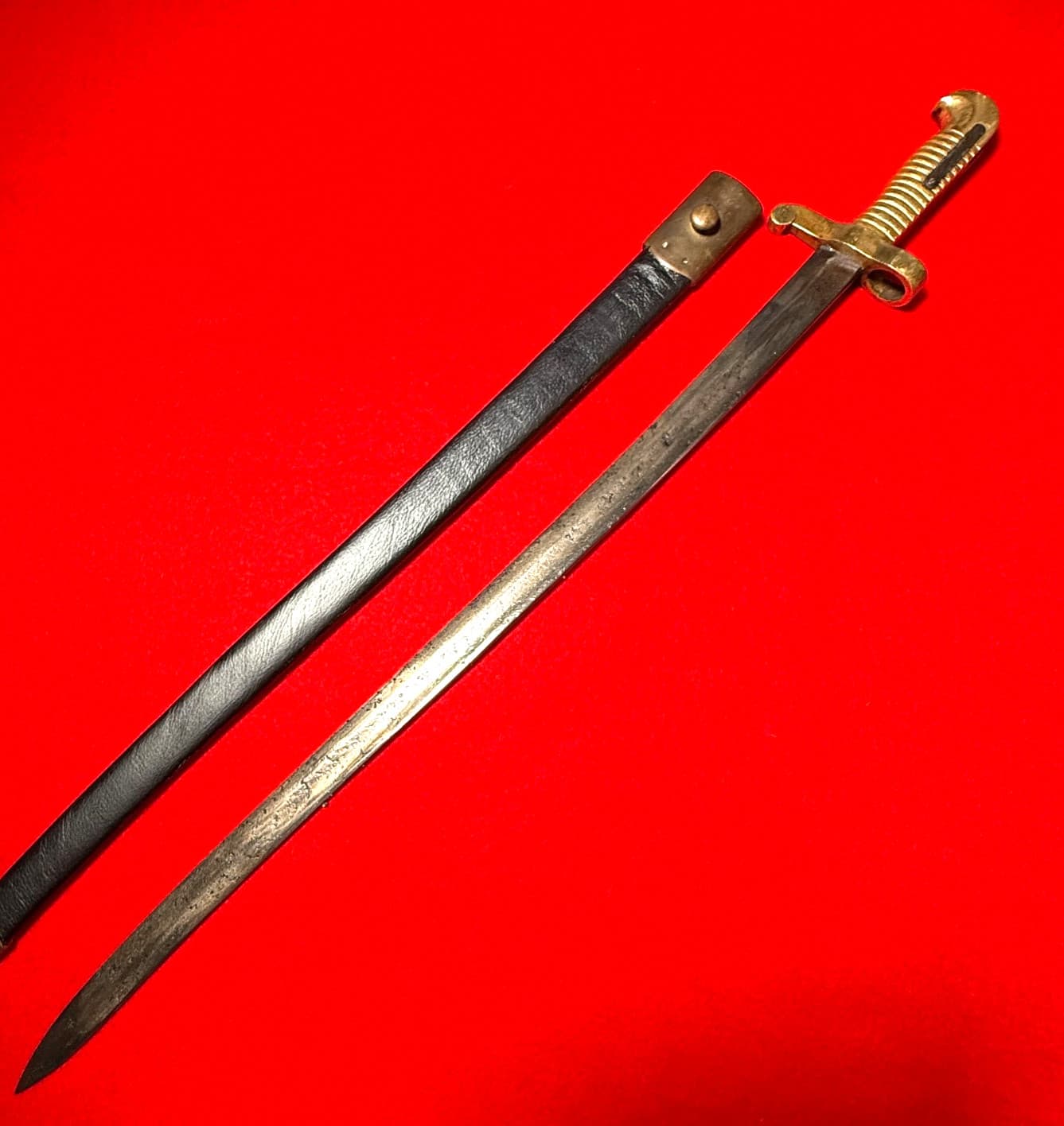 Rare Antique US Civil War Bayonet Short Sword - 1