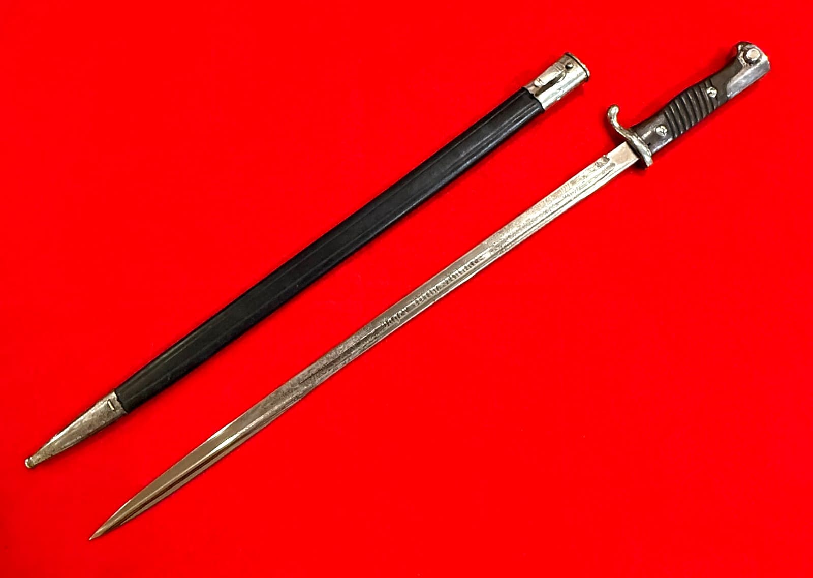 Rare Original Imperial German WWI M1898 Bayonet Engraved