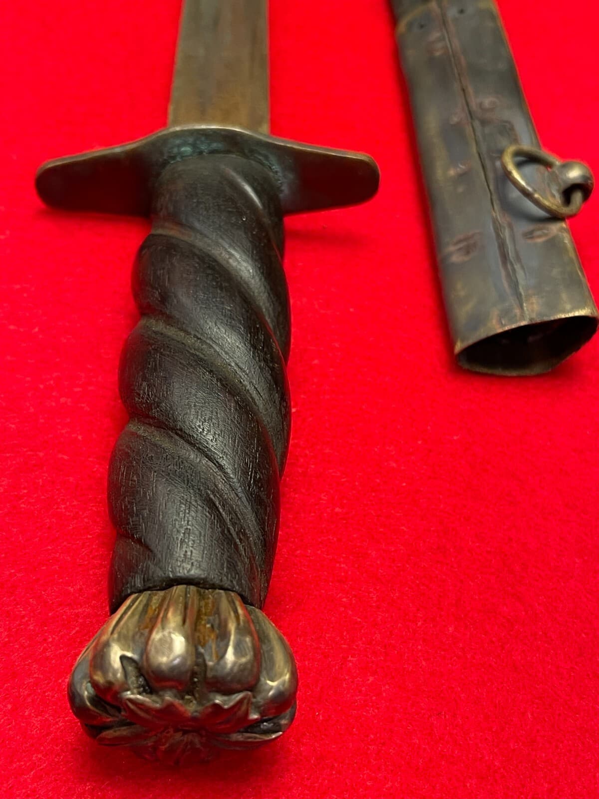 Antique American Revolution Large Naval Dagger (1700s) - 11